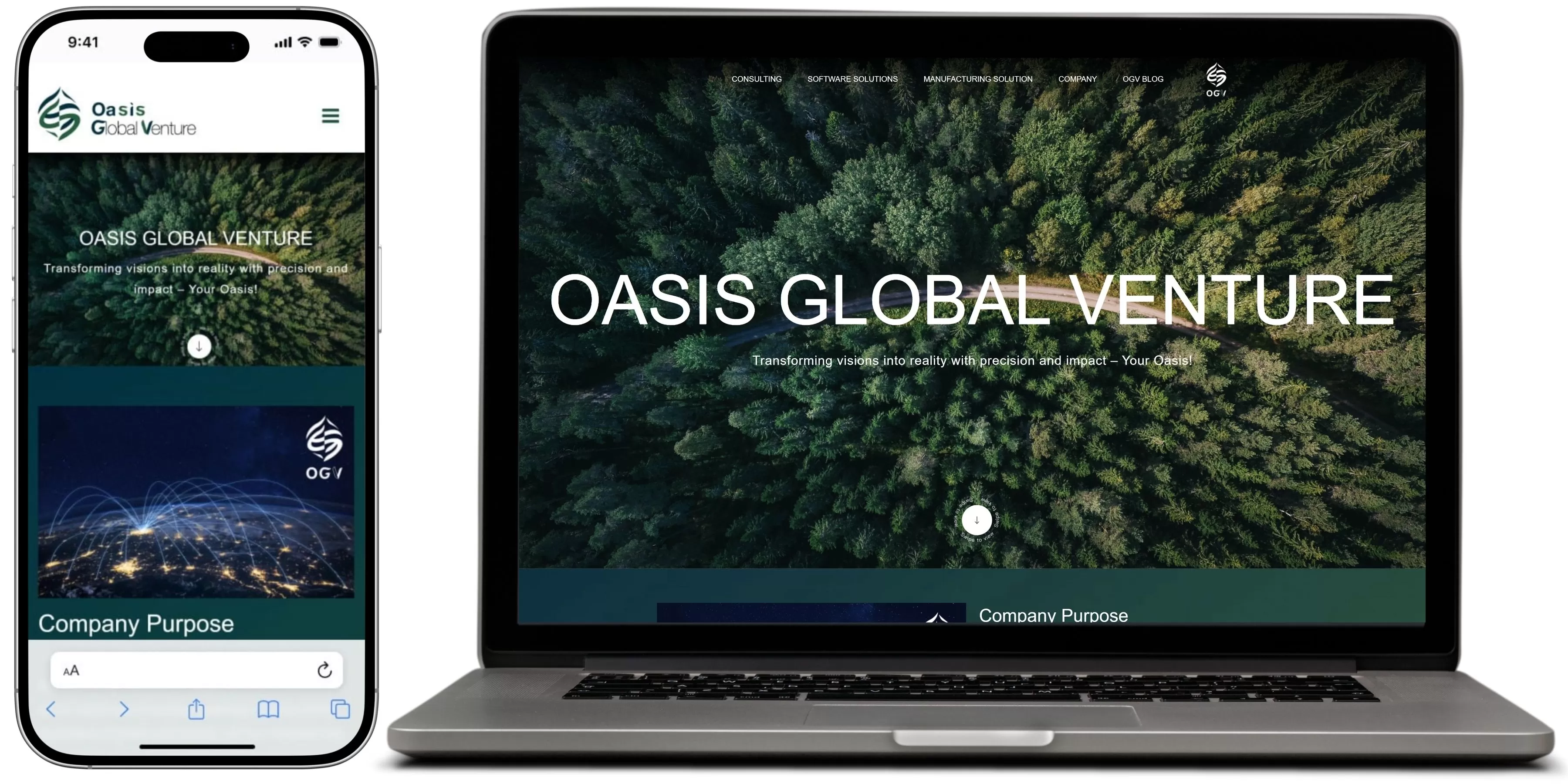 OGV GLOBAL網站設計首頁